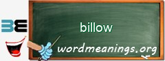 WordMeaning blackboard for billow